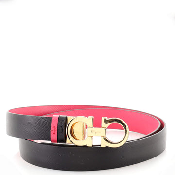 Salvatore Ferragamo Gancini Reversible Belt Leather Thin