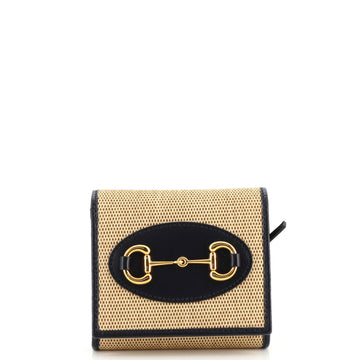 Gucci Horsebit 1955 Wallet Canvas and Leather Compact