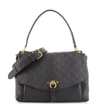 Louis Vuitton Blanche Handbag Monogram Empreinte Leather MM Black