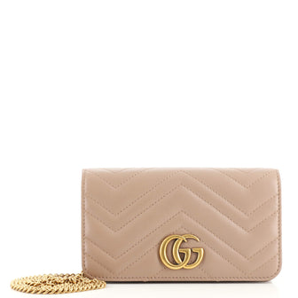 Gucci GG Marmont Chain Flap Bag Matelasse Leather Mini