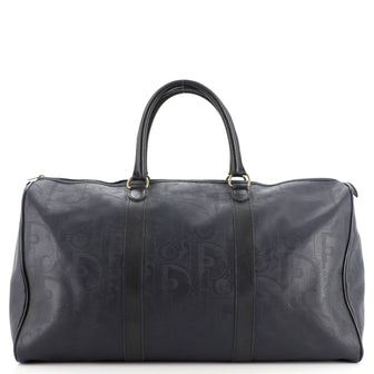 Christian Dior Vintage Duffle Bag Maxi Diorissimo Coated Canvas Large