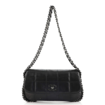 Chanel Multichain Chocolate Bar Flap Bag Quilted Leather Medium
