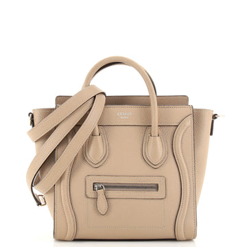 Celine Luggage Bag Grainy Leather Nano