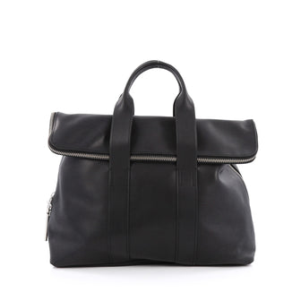 3.1 Phillip Lim 31 Hour Fold-Over Tote Leather black