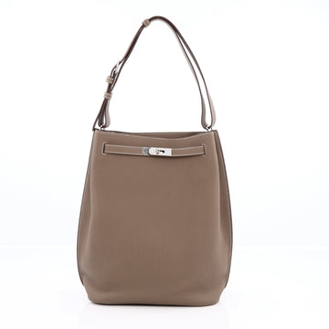 Hermes So Kelly Handbag Clemence 26 brown