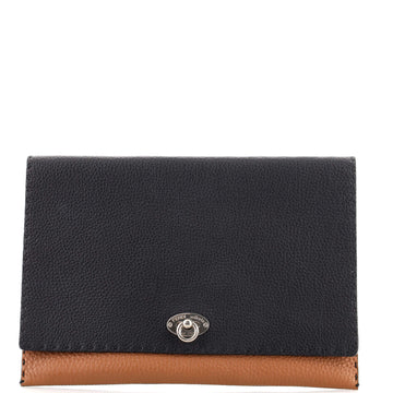 Fendi Selleria Flap Clutch Leather Medium