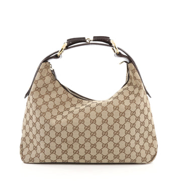 Gucci Horsebit Hobo GG Canvas Medium brown