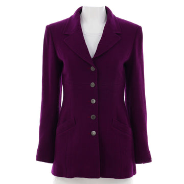 Chanel Women's Vintage Button Up Blazer Wool Blend