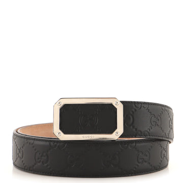 Gucci Signature Rectangular Buckle Belt Guccissima Leather Medium