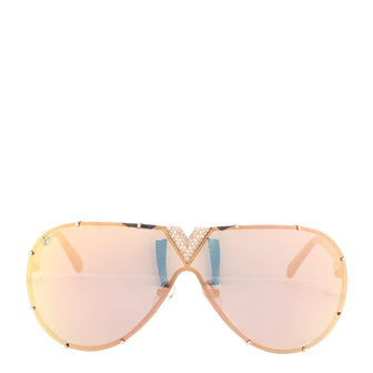 Louis Vuitton LV Drive Aviator Sunglasses Acetate and Metal with Crystals