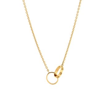 Cartier Love Interlocking Necklace 18K Yellow Gold