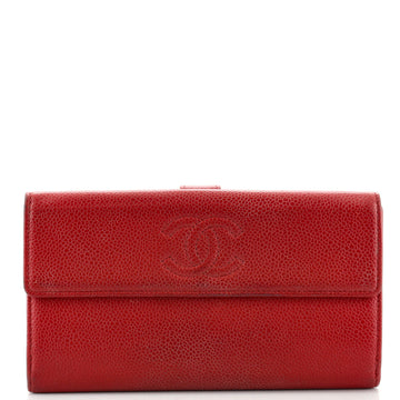 Chanel Timeless CC Continental Wallet Caviar Long