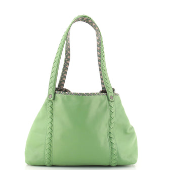 Bottega Veneta Reversible Tote Printed Nylon and Leather Medium