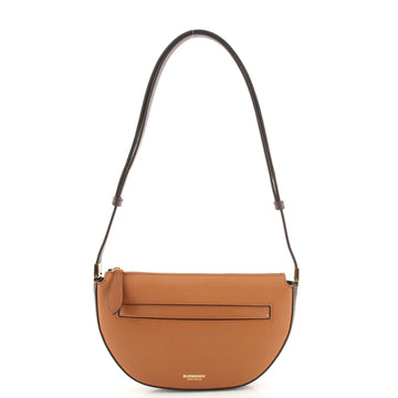 Burberry Olympia Zip Shoulder Bag Leather Small