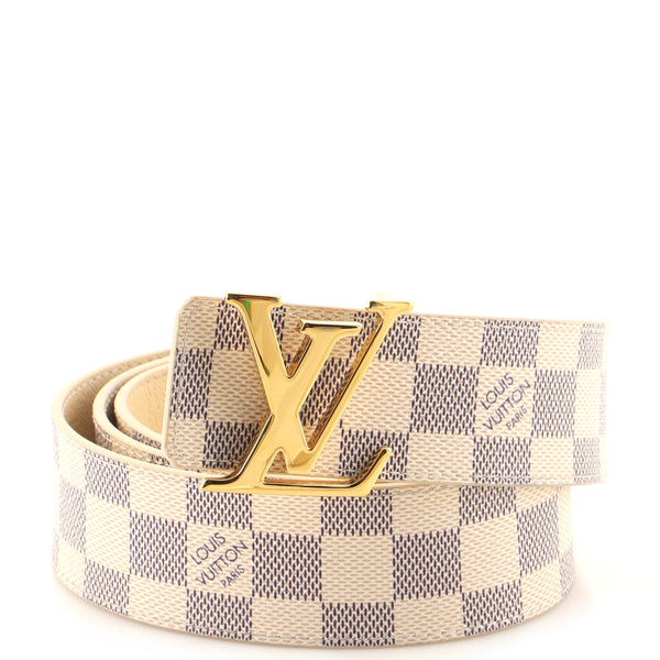 louis vuitton belt white and gold