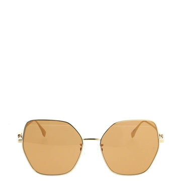 Fendi Baguette Oversized Sunglasses Metal