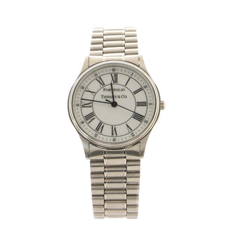 Tiffany & Co. Portfolio Quartz Watch Stainless Steel 33