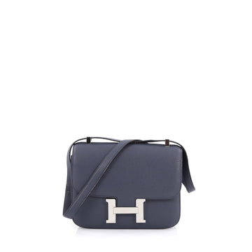 Hermes Constance Handbag Chevre Mysore 23 blue
