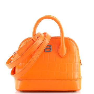 Balenciaga Ville Bag Crocodile Embossed Leather XXS
