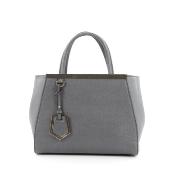Fendi 2Jours Handbag Leather Petite gray