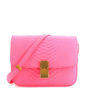 Celine Classic Box Bag Python Medium