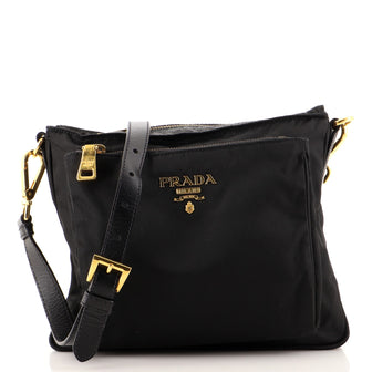 Prada Zip Messenger Bag Tessuto Small