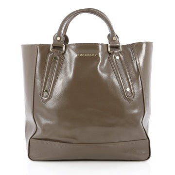 Burberry Somerford Tote Patent Large Green