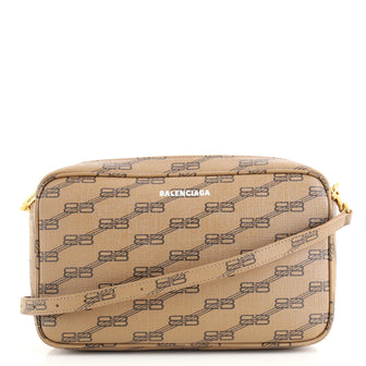 Balenciaga Camera Bag Signature Monogram Coated Canvas Medium