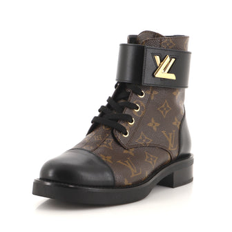 Louis Vuitton Women's Wonderland Flat Ranger Boot Monogram Canvas and Leather