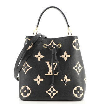 Louis Vuitton NeoNoe Handbag Bicolor Monogram Empreinte Giant MM