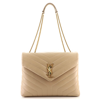 Saint Laurent LouLou Shoulder Bag Matelasse Chevron Leather Medium