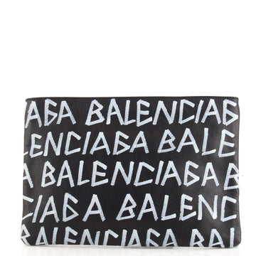 Balenciaga Graffiti Bazar Pouch Leather