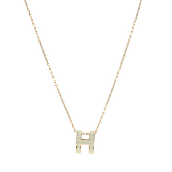 Hermes Pop H Pendant Chain Necklace Metal and Enamel