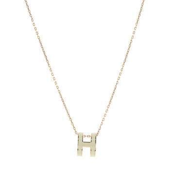 Hermes Pop H Pendant Chain Necklace Metal and Enamel