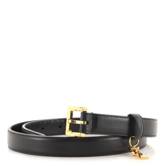 Saint Laurent Classic Monogram Square Buckle Belt Leather Thin