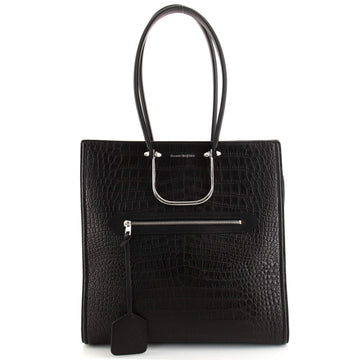 Alexander McQueen The Tall Story Tote Crocodile Embossed Leather