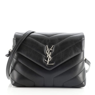 Saint Laurent LouLou Shoulder Bag Matelasse Chevron Leather Toy