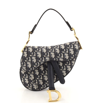 Christian Dior Saddle Handbag Oblique Canvas Mini