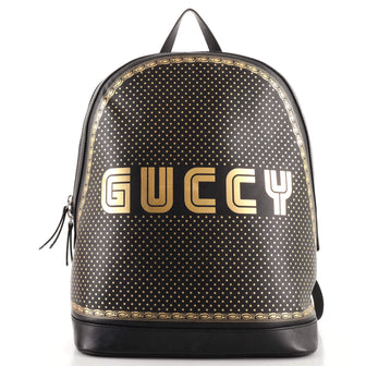 Gucci Zip Backpack Limited Edition Printed Leather Medium