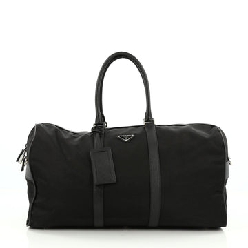 Prada Convertible Weekender Bag Tessuto with Saffiano Leather Large