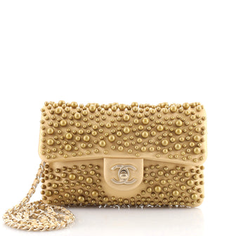 Chanel Paris-Dubai Pearly Flap Bag Pearl Embellished Leather Mini