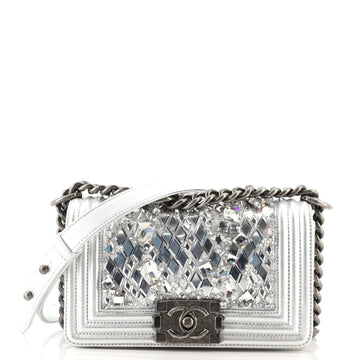 Chanel Boy Flap Bag Crystal Embellished Calfskin Small