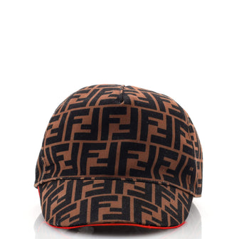 Fendi Logo Baseball Cap Zucca Canvas