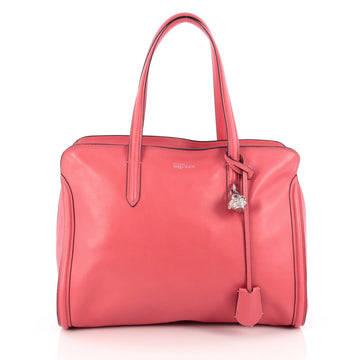 Alexander McQueen Padlock Zip Around Tote Leather Medium Pink