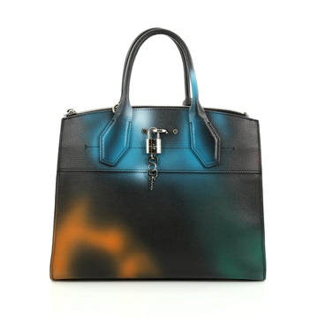 Louis Vuitton City Steamer Handbag Leather MM black