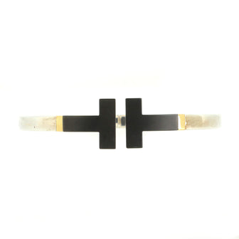 Tiffany & Co. T Square Bracelet Sterling Silver with 18K Yellow Gold and Ceramic
