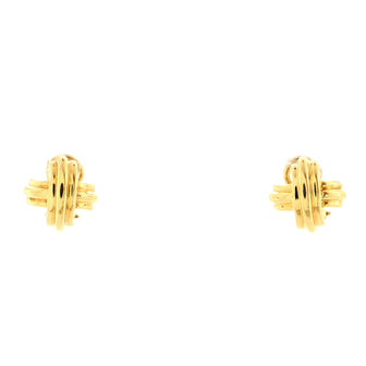 Tiffany & Co. Signature X Clip-On Earrings 18K Yellow Gold