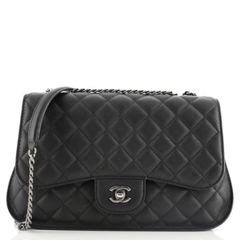 Chanel Natural CC Flap Bag Quilted Lambskin Large