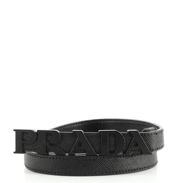 Prada Logo Belt Saffiano Leather Thin