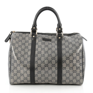 Gucci Joy Boston Bag GG Coated Canvas Medium Silver